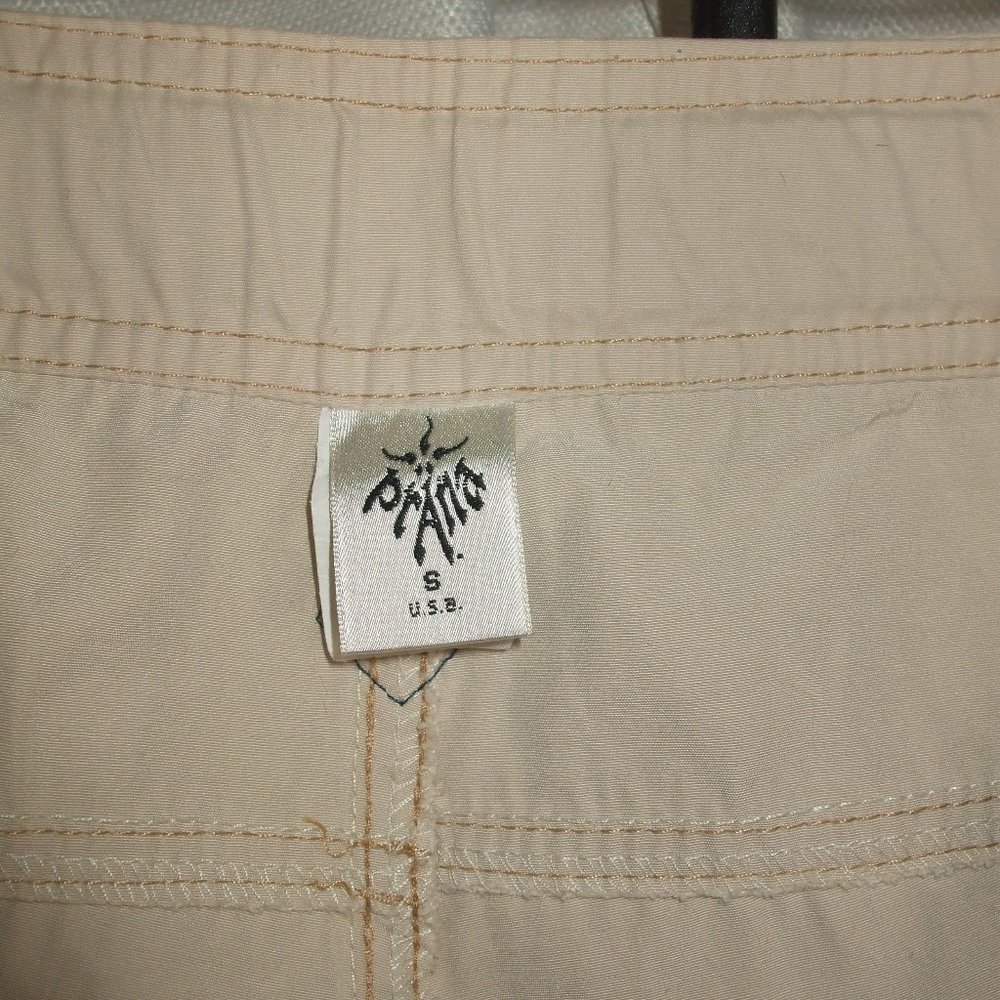 Prana Light Khaki Cargo Outdoor Hiking Pants Women’s Small Waist 32 inches Vtg - Picture 2 of 11